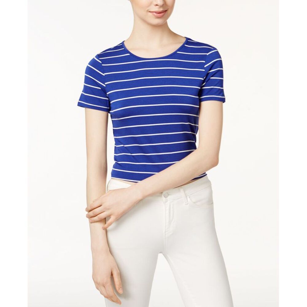 Kensie Striped Tie Detail Top